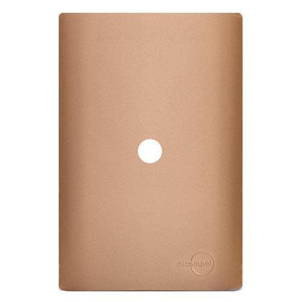 Placa Furo Com Suporte 4X2 - Dicompel Novara Ouro Rose