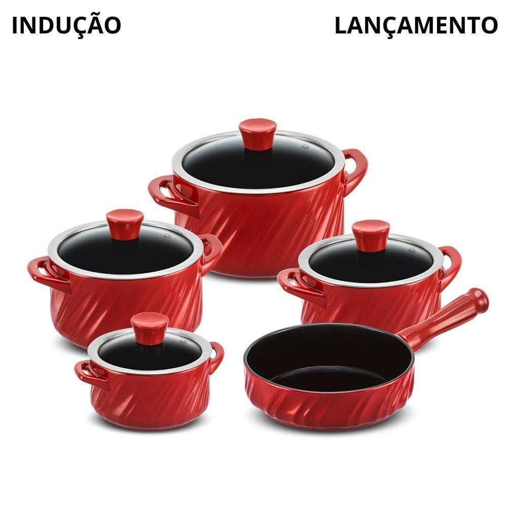 Jogo De Panelas De Cerâmica Twist Indução Pomodoro Ceraflame