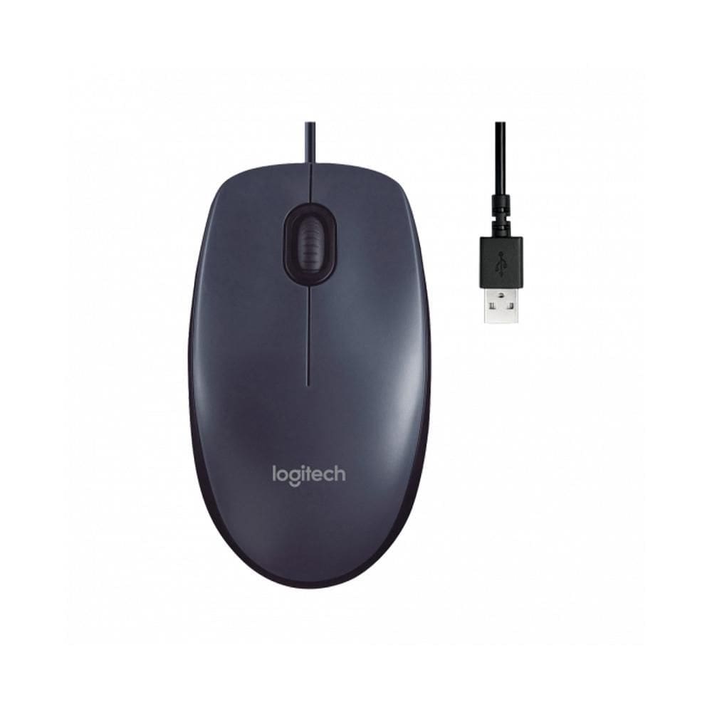 Mouse Logitech M90 3 Botões 1000 Dpi Usb 2.0 Preto