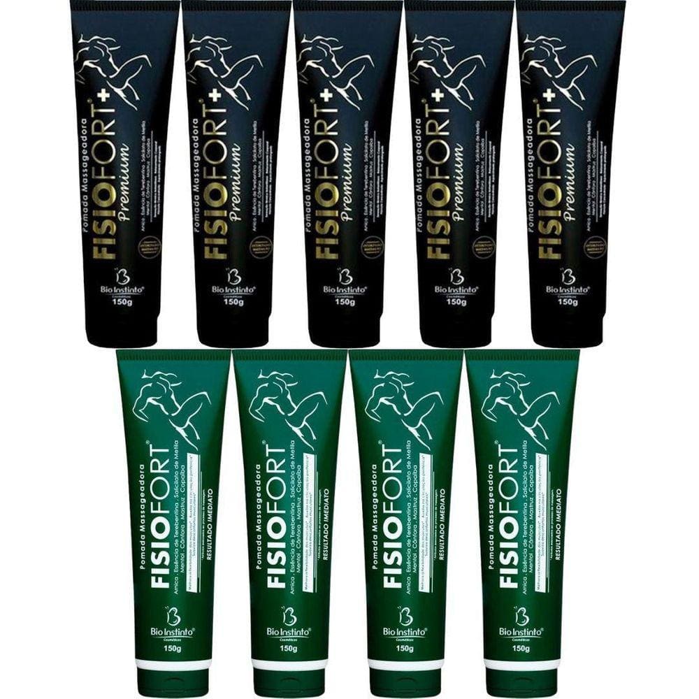 Kit 5 Pomada Fisiofort Premium 150G 4 Pomada Fisiofort 150G