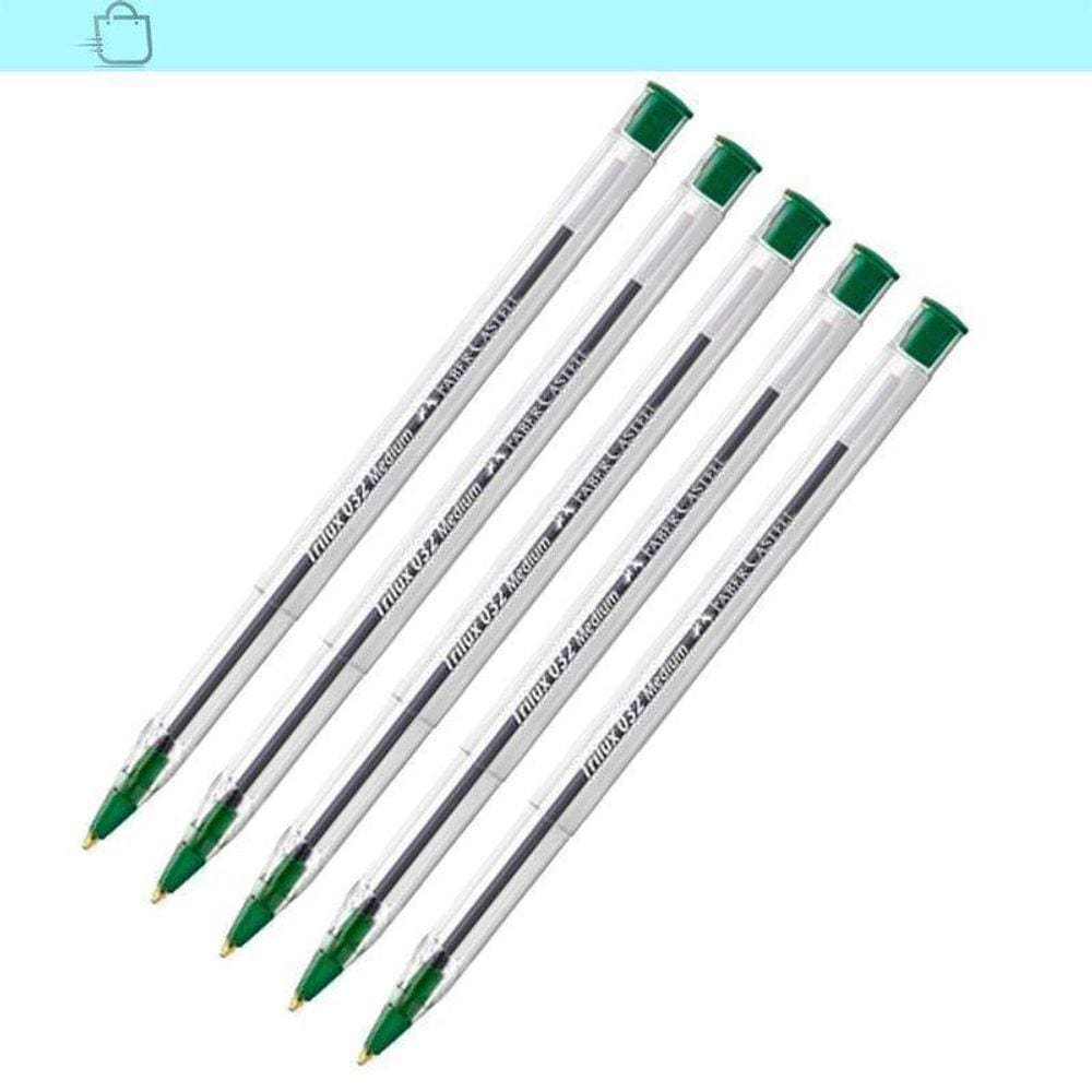 Caneta Verde Trilux 032 Medium Faber Castell 5 Unidades