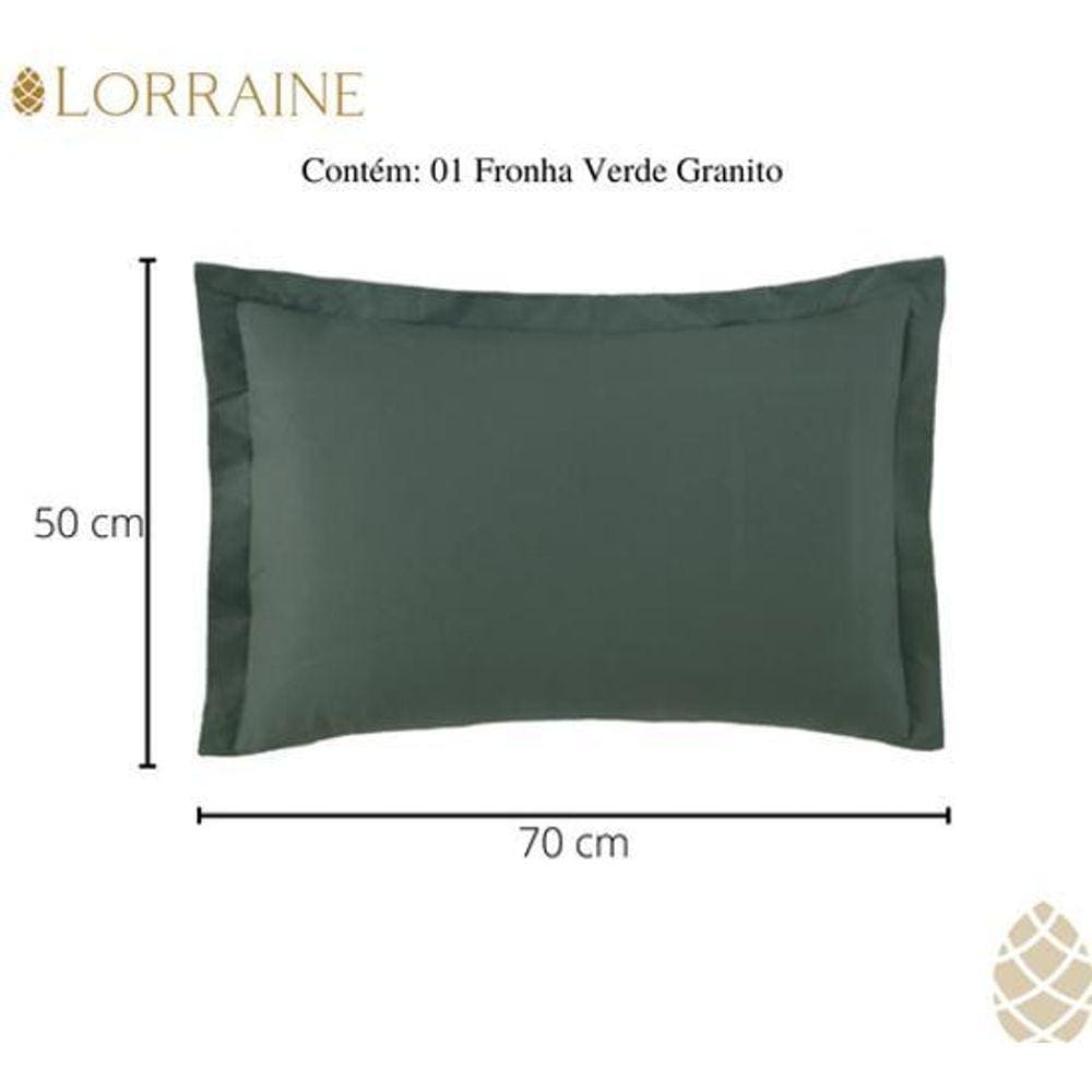 Fronha Avulsa Toque Acetinado 50X70 Altenburg Verde Granito