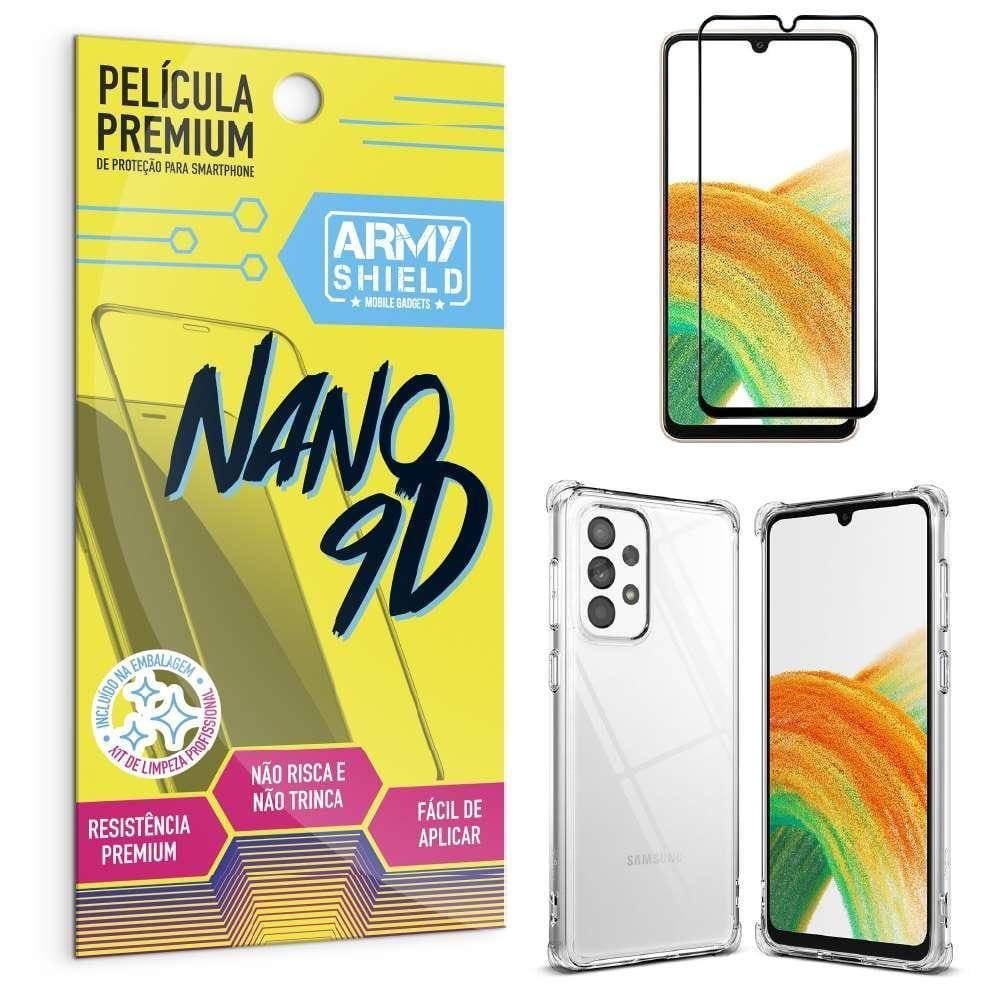 Capinha Samsung A33 Anti Shock + Película Nano Cerâmica 9D