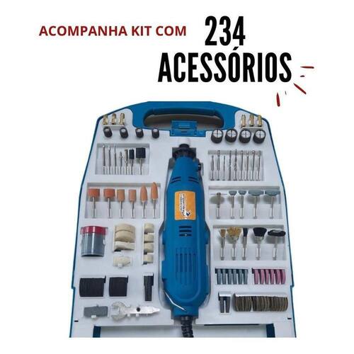 Micro Retifica Com 234 Acessorios E Maleta Charbs - 110v