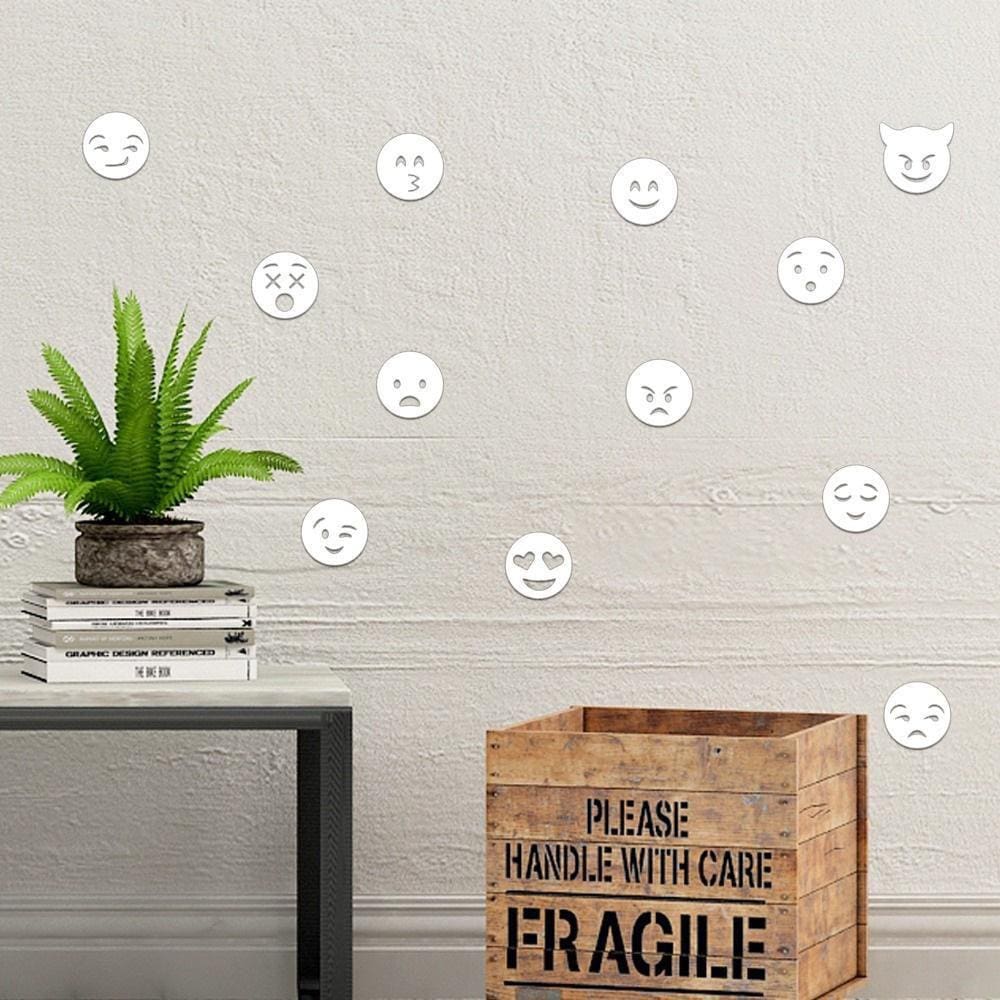 Espelhos Decorativos Acrílico Kit Emojis