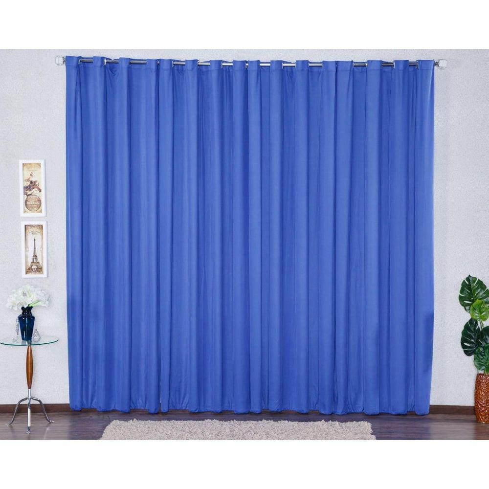 Cortina 300X280 Com Ilhós Pra Sala Malha Gel - A. Royal