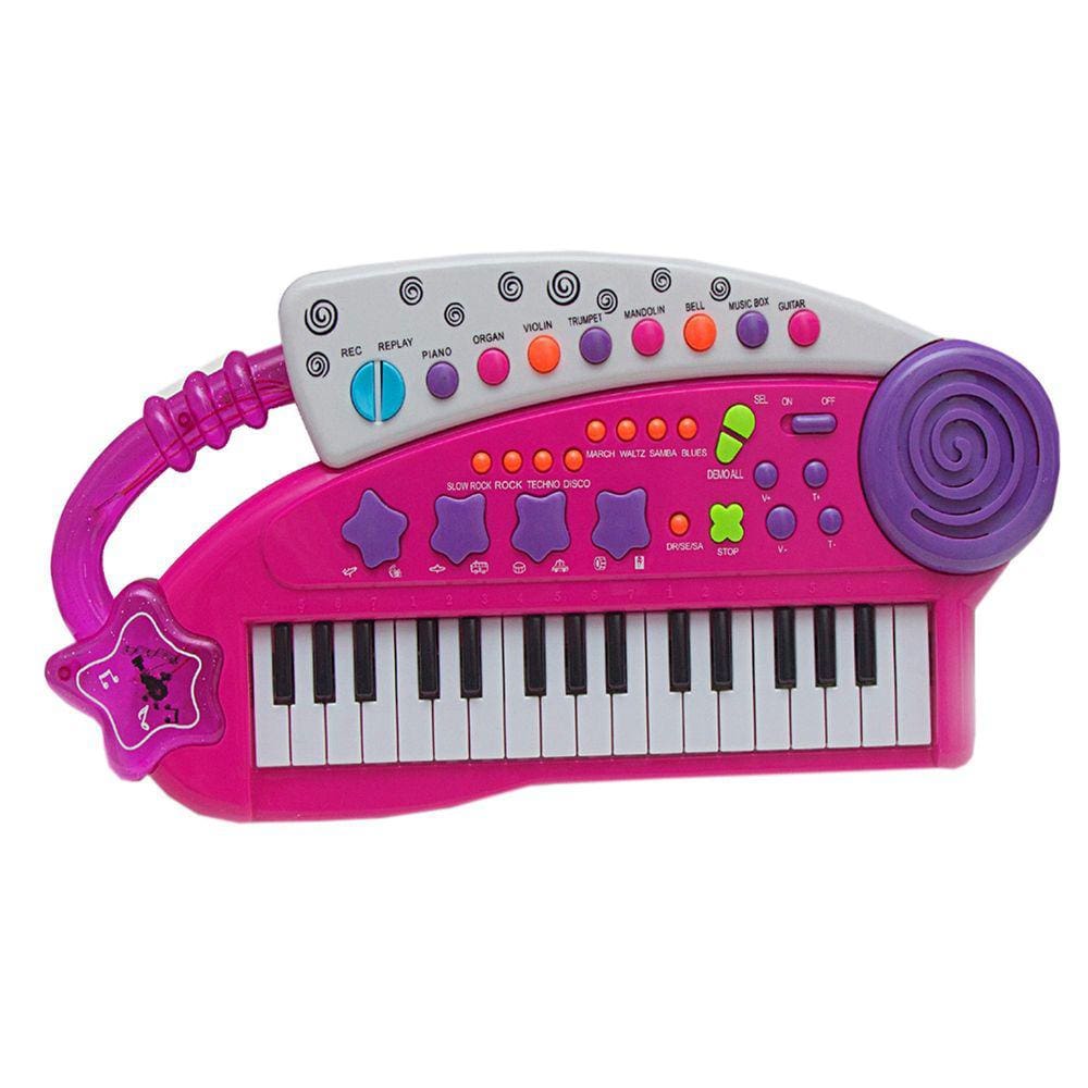 Teclado Infantil Musical Tambor Eletrônico Musica De Bebê