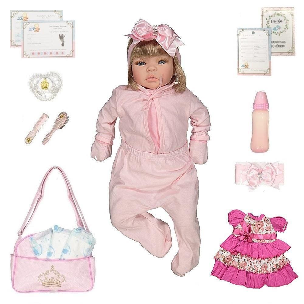 Brastoy Bebe Reborn Original Silicone Barata Boneca Realista Princesa 55CM  em Promoção é no Bondfaro