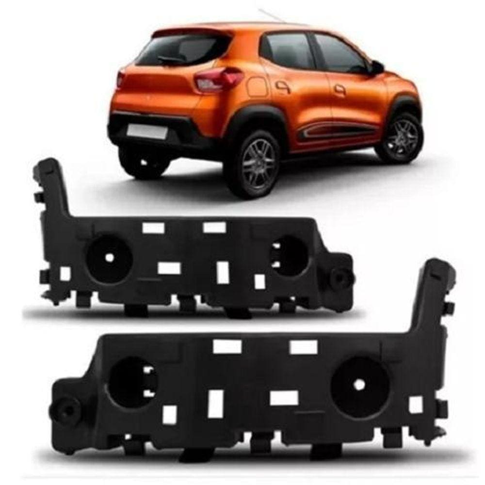 Par Guia Suporte Parachoque Traseiro Kwid 2017 18 19 20 2021