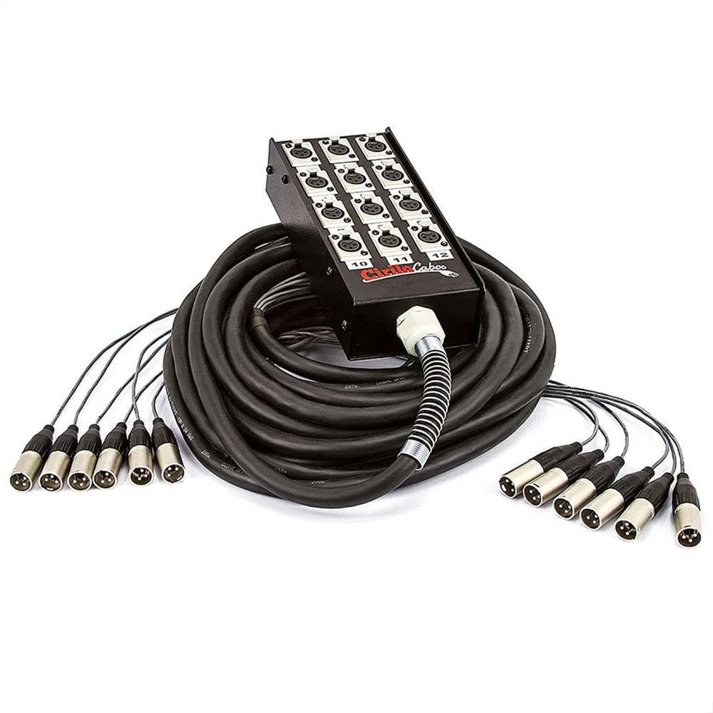 Medusa 12 Vias Com Conectores Xlr Neutrik - 100 Metros