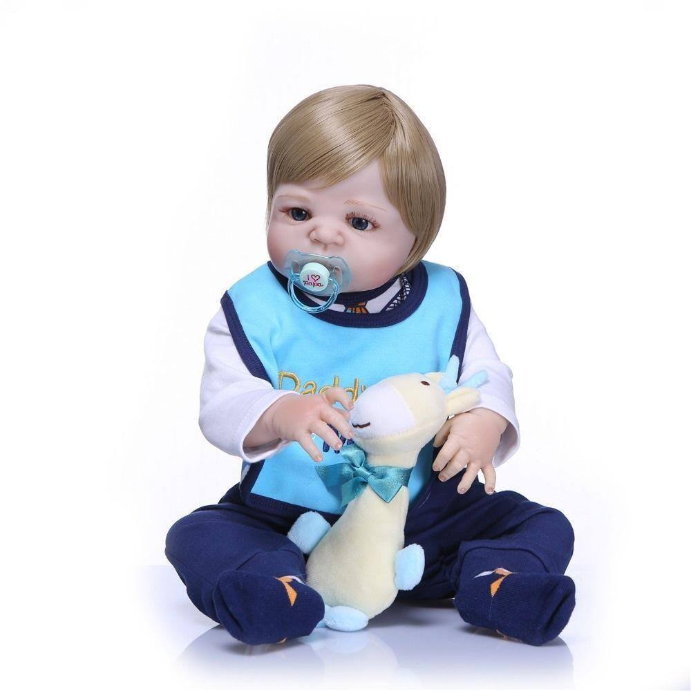 Bebe Reborn Menino 100% Silicone 57 Cm - Erick em Promoção na