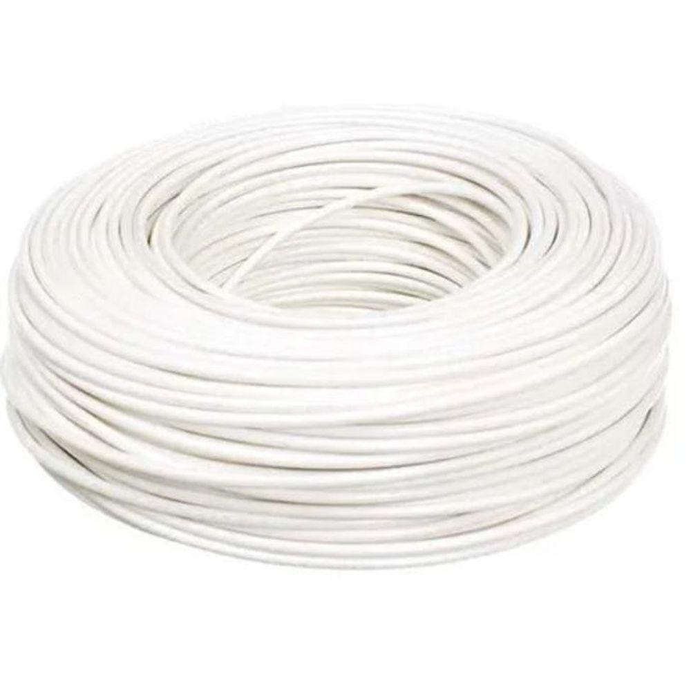 Cabo Eletrico 4Mm 100 Mts Branco Nova Eletro