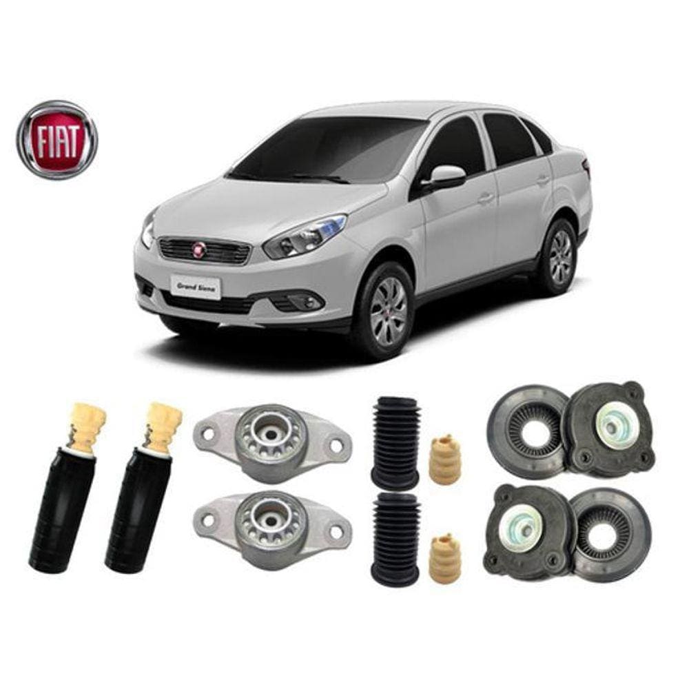 4 Kit Batente Coxim Rolamento Dianteiro Traseiro Grand Siena