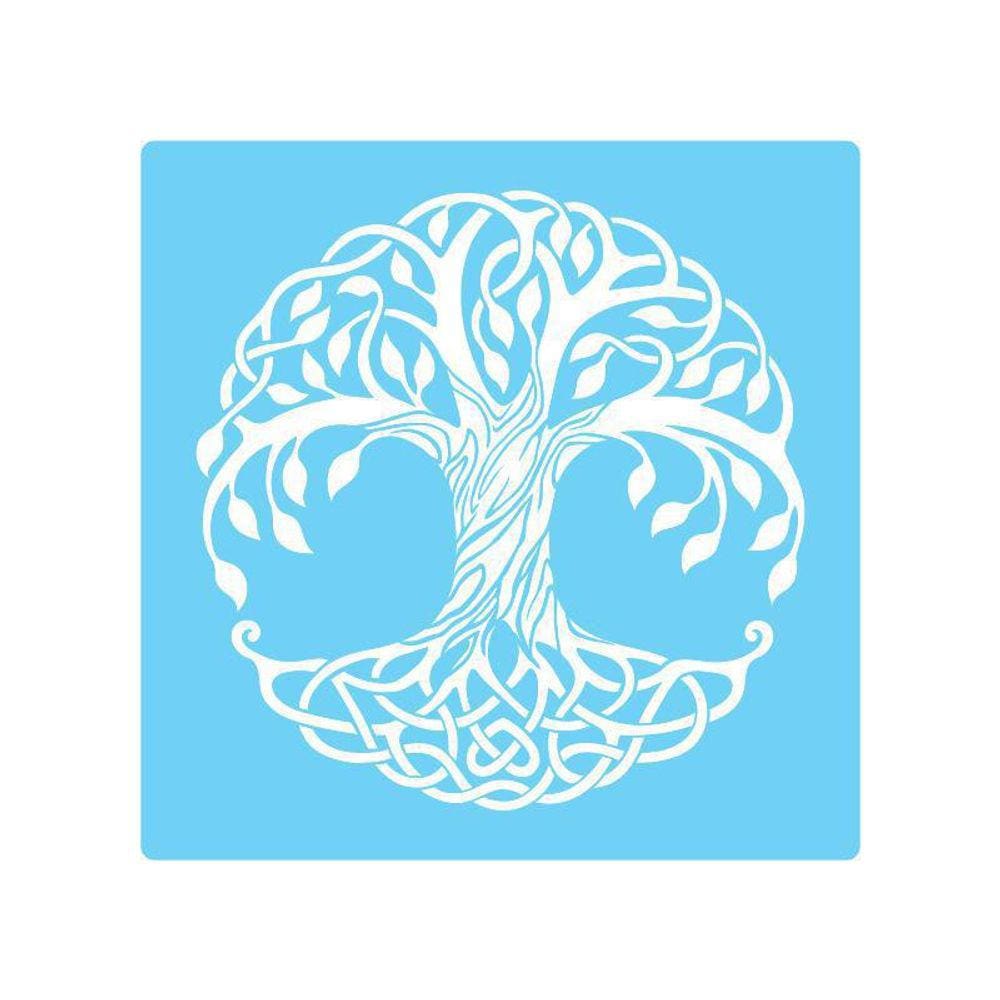 Stencil De Parede Tamako Árvore - 55 X 55Cm - Ref 512