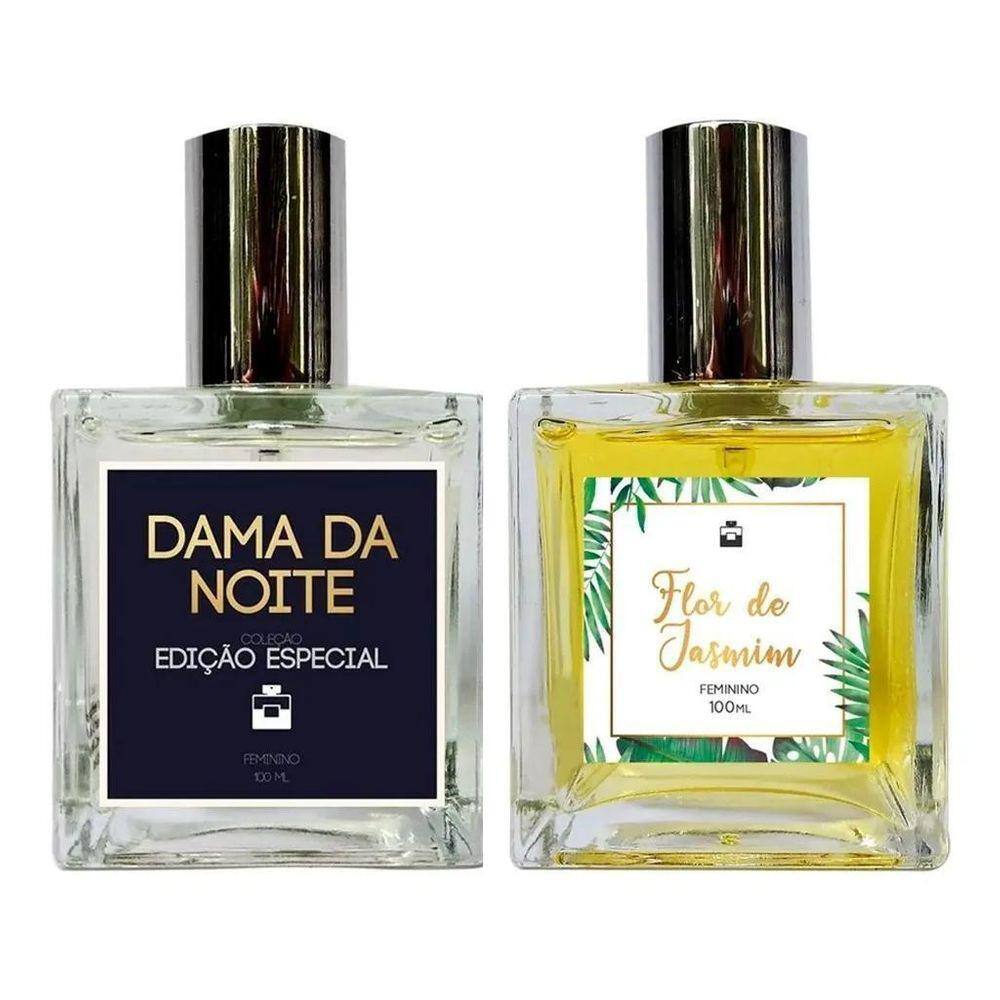 Kit Perfumes Dama Da Noite + Jasmim + Brinco 4Mm