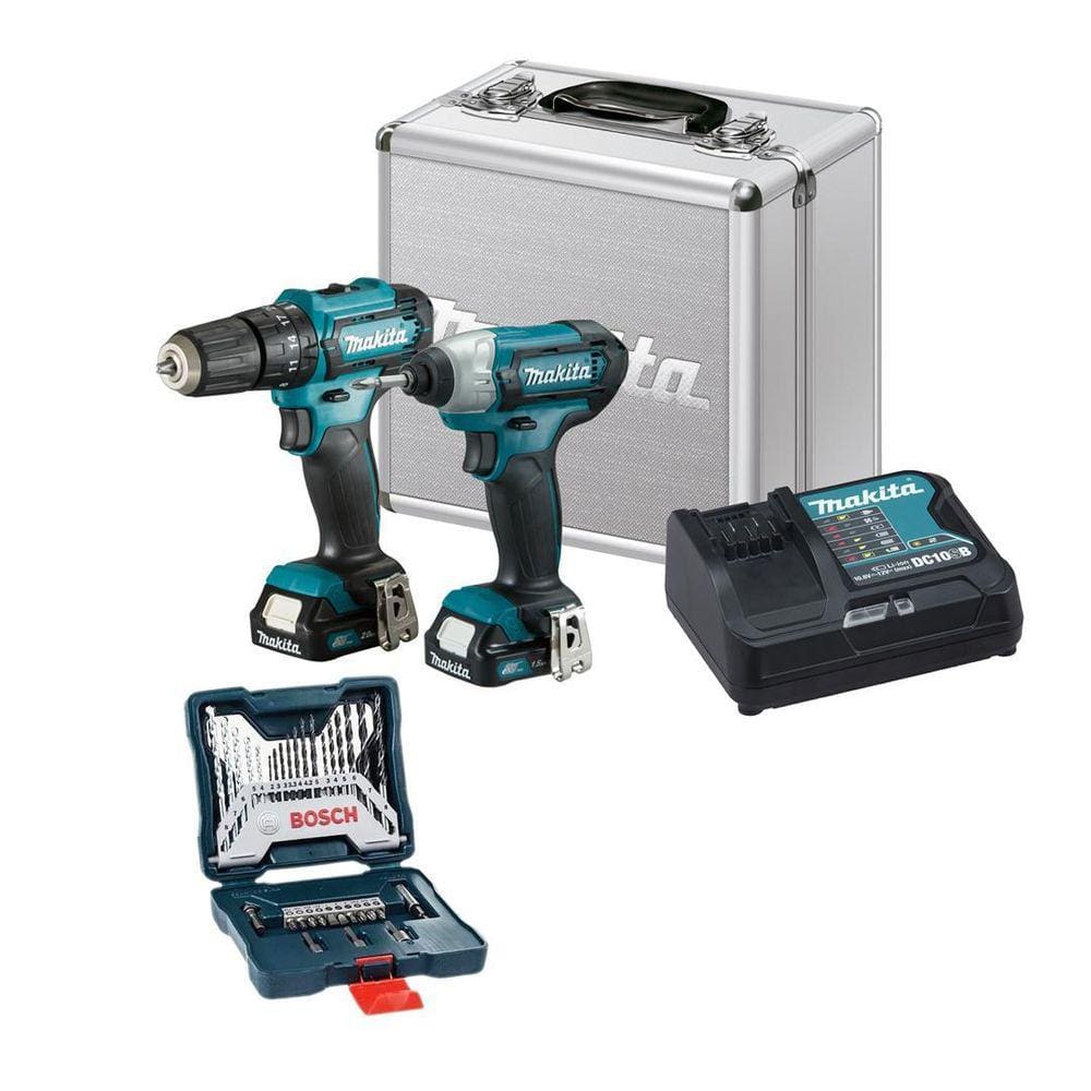 Kit Clx228Sax Furadeira Hp333D Chave Impacto Td110D Makita