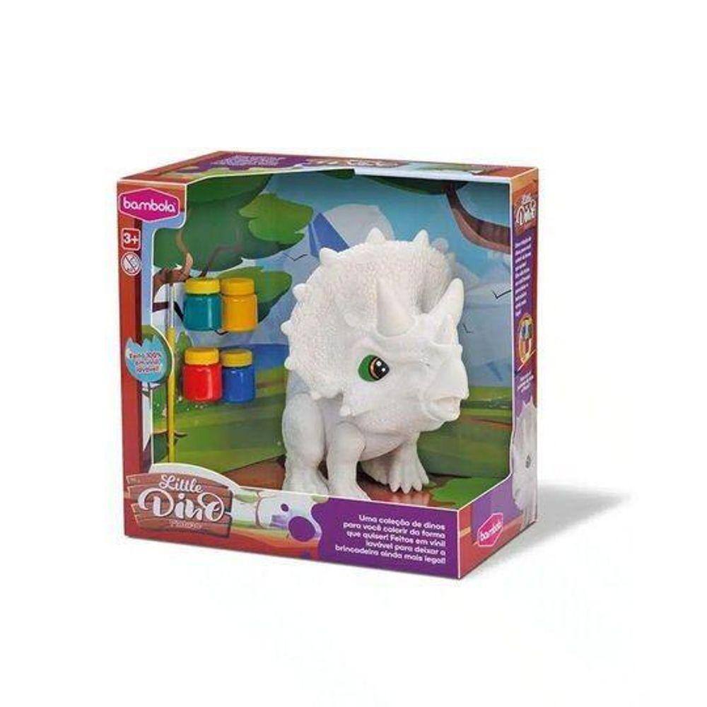 Boneco Dinossauro Little Dino Pintura Triceratops Bambola