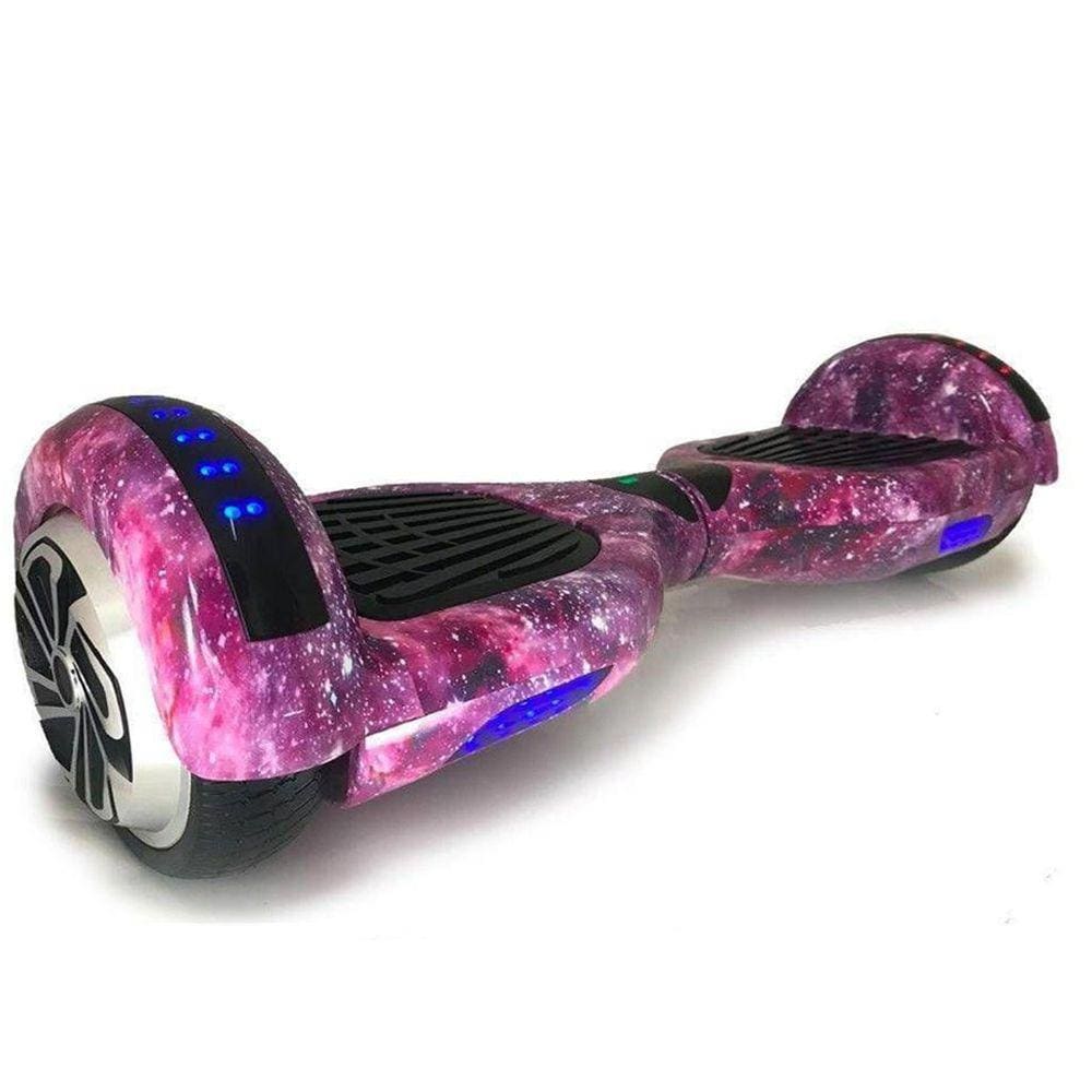 Hoverboard Skate Elétrico 6.5 Roxo Galáxia Led Bluetooth