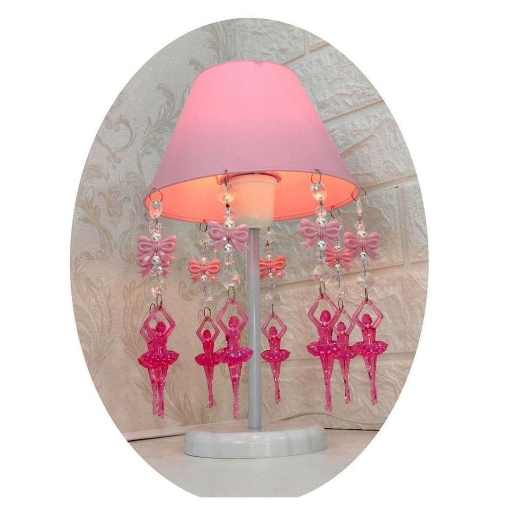 Abajur Infantil Lacinhos Decoração Quartinho De Bebê Simples