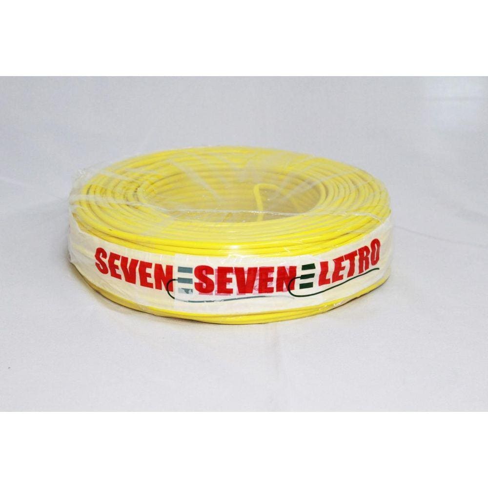 Fio Cabo Flexível 4Mm Amarelo - 100 Metros