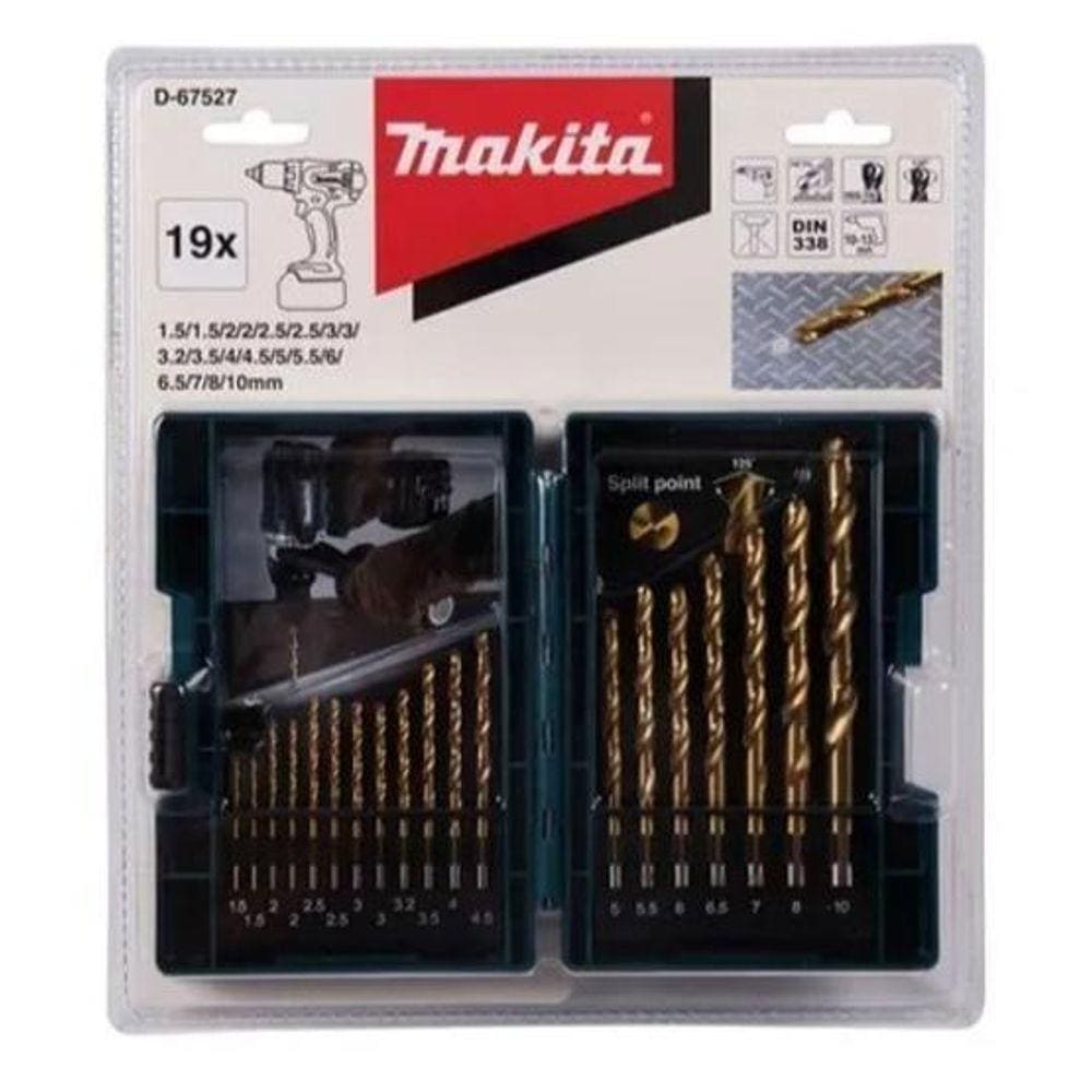 Kit De Brocas Hss-Tin 19 Pecas D-67527 Makita