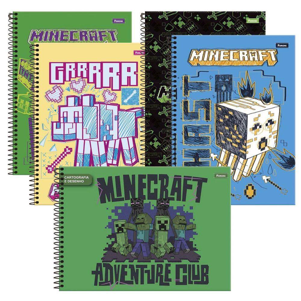 Caderno de Desenho - Minecraft