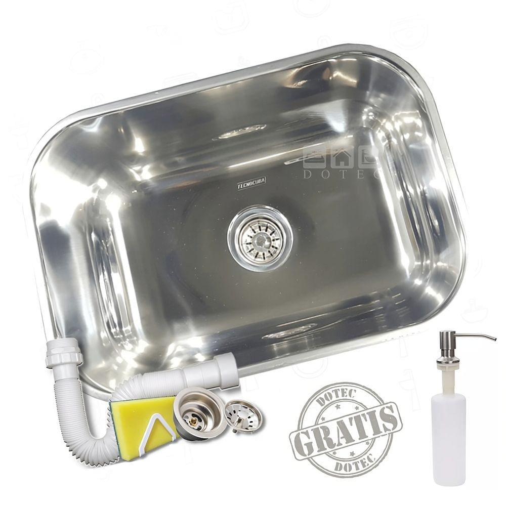 Kit Cuba N1 Inox Alto Brilho 46x30x17 Tecnocuba Com Dosador