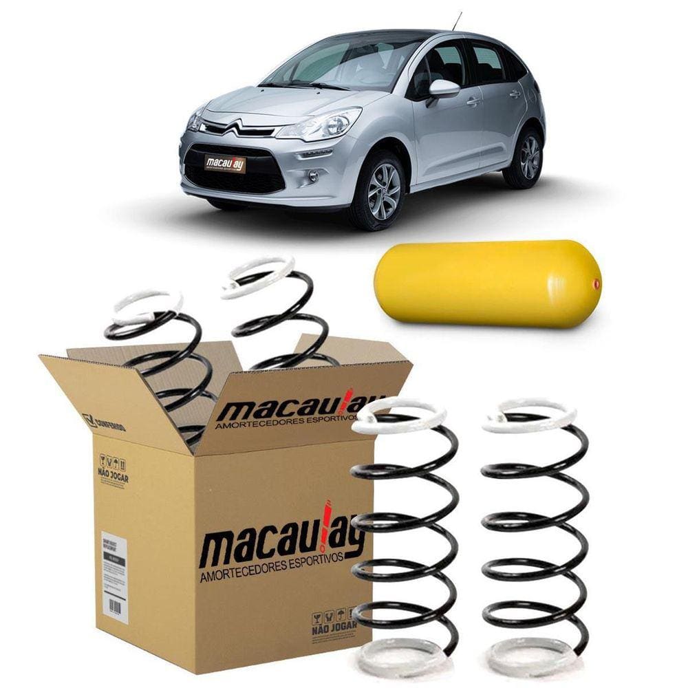 Par De Molas Gnv Traseira Citroen C3 2003 Ate 2012