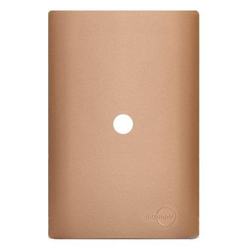 Placa Furo Com Suporte 4X2 - Dicompel Novara Ouro Rose