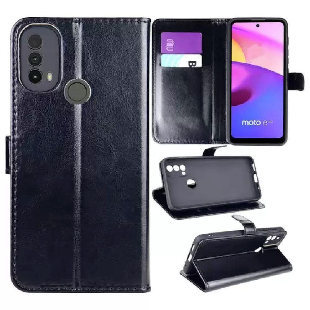 Capa Capinha Carteira Moto E40 Com Porta Cartão