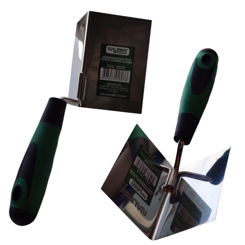 Kit Desempenadeira Inox Canto Interno Externo Massa Drywall