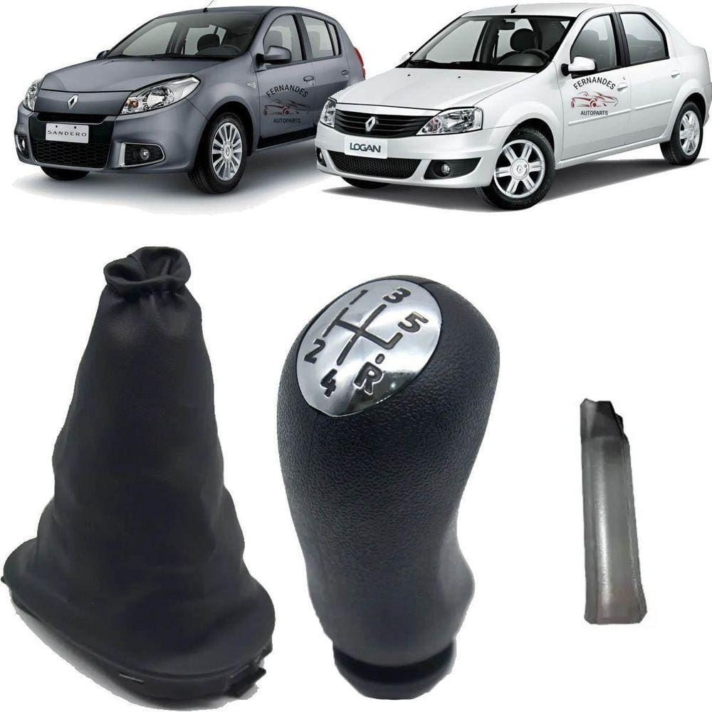 Kit Manopla Cambio Renault Logan Sandero 2007 2008 2009 2010