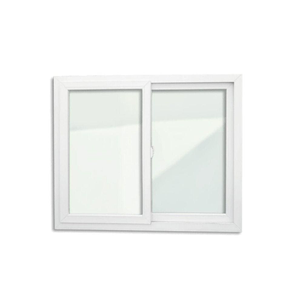 Janela de PVC 100x120cm 2 Folhas com Vidro Liso ITEC Brimak Branco
