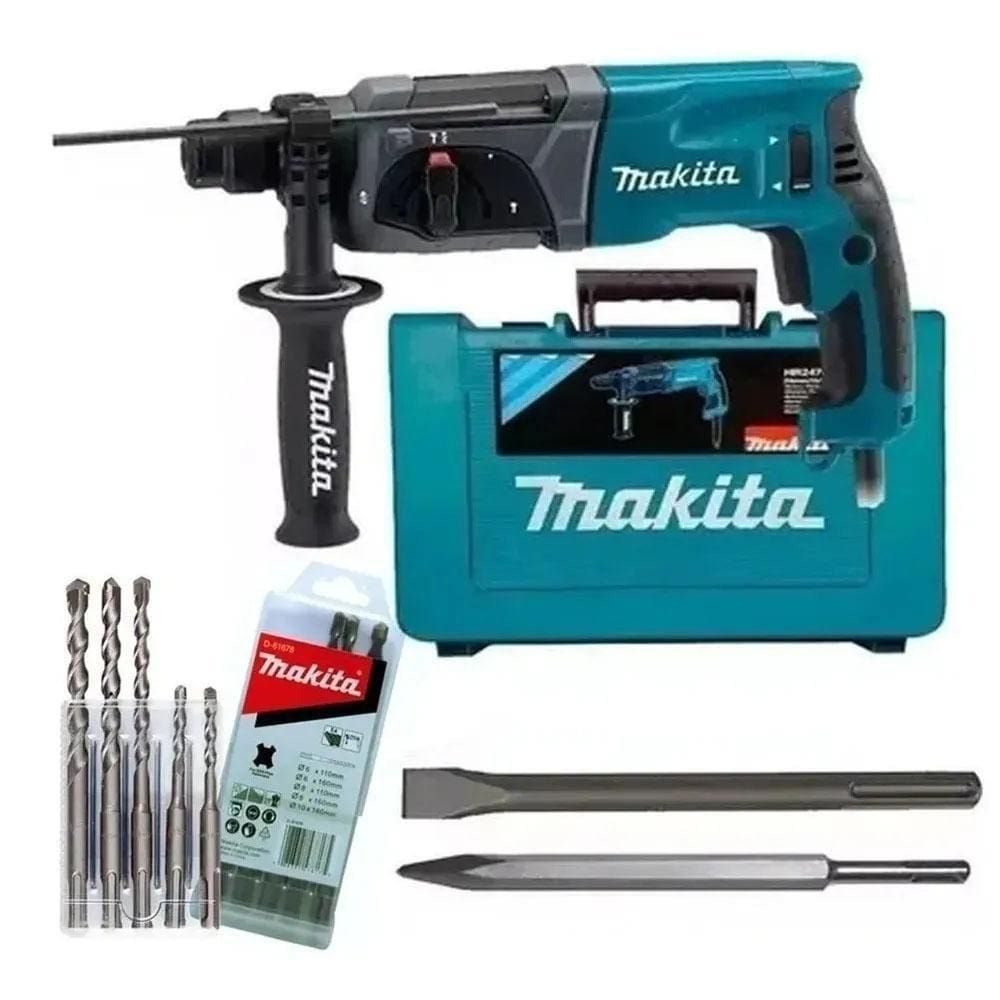 Martelete Combinado Sds Plus Hr2470 800W Makita+Acessórios