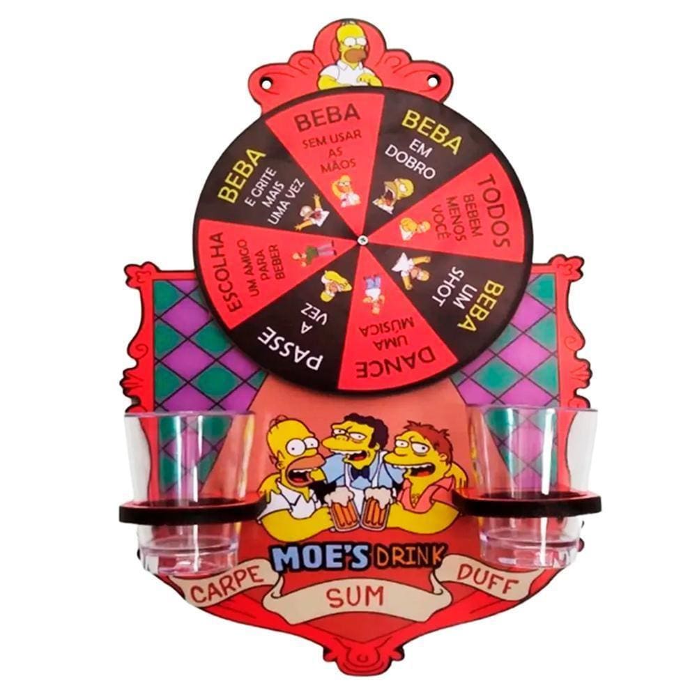 Pingometro Placa Jogo Roleta Shot Simpsons - Taberna Do Moes