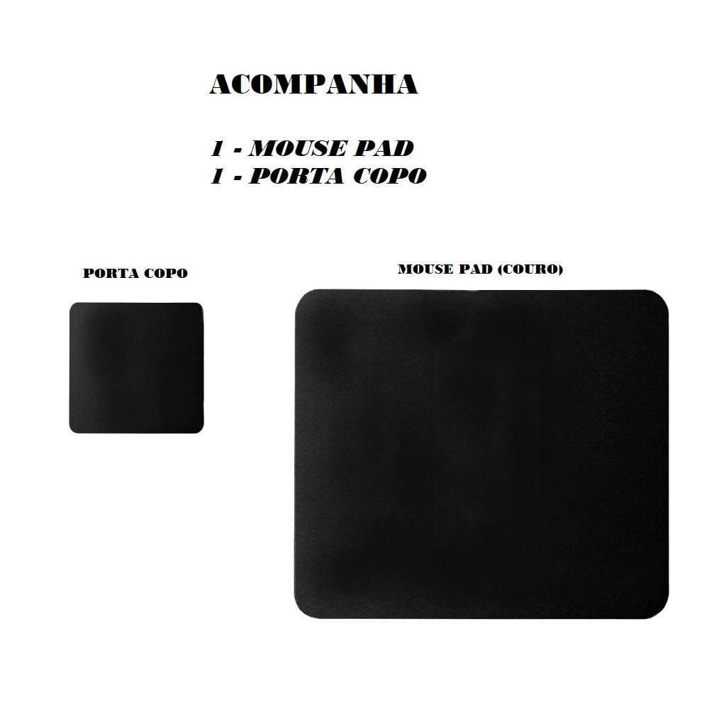 Deskpad Mouse Pad 20X20 Couro Sintetico