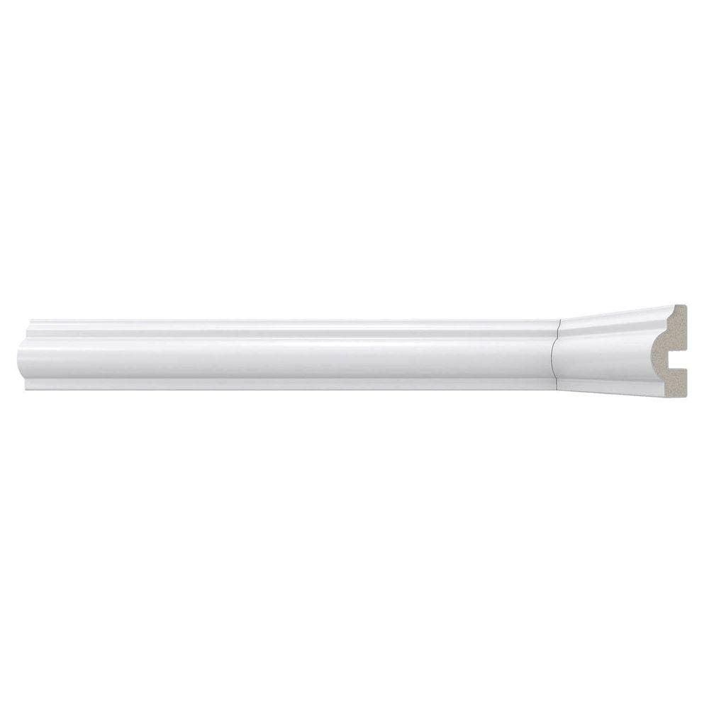 Rodameio de Poliestireno 11 Barras 2,9cm x 14mm x 2,40m Frisado Clássica 448 Santa Luzia - caixa com 11 Barras - Branco