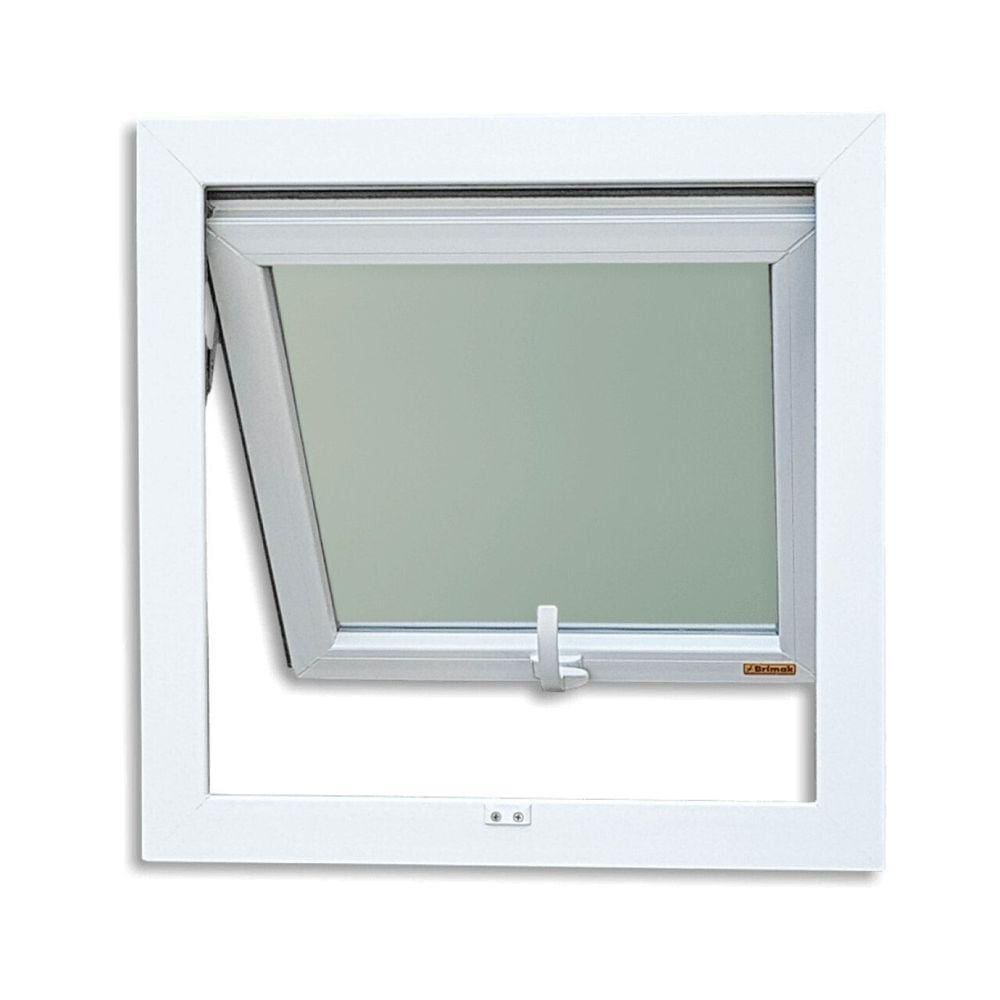 Janela de PVC Maxim-Ar 80x60cm com Vidro Mini Boreal ITEC Brimak Branco