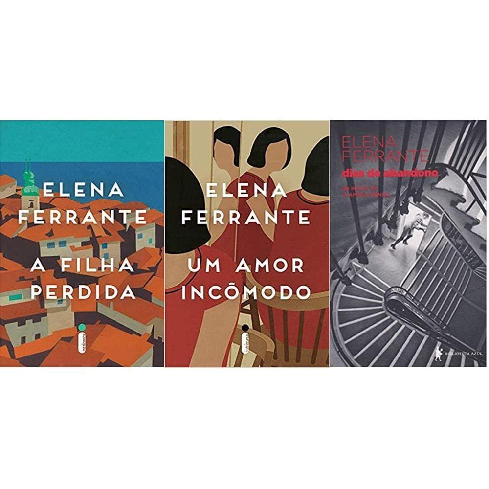 Kit 3 Livros Elena Ferrante A Filha Perdida + Um Amor