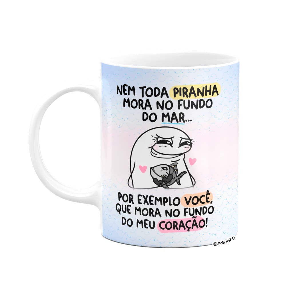 Caneca Flork Amigos - Nem toda piranha mora no mar