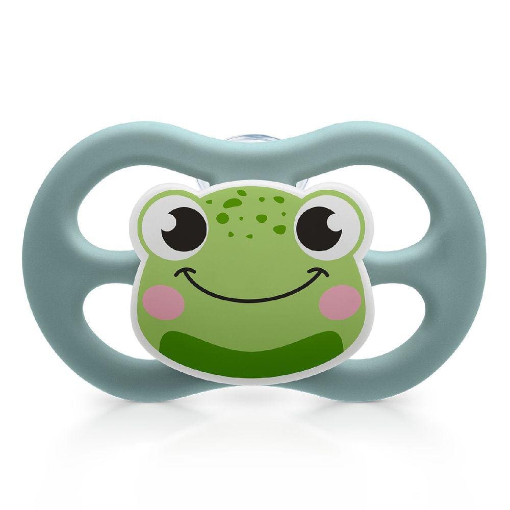 Chupeta Little Friends Bico de Silicone 6m+ Azul - Lillo