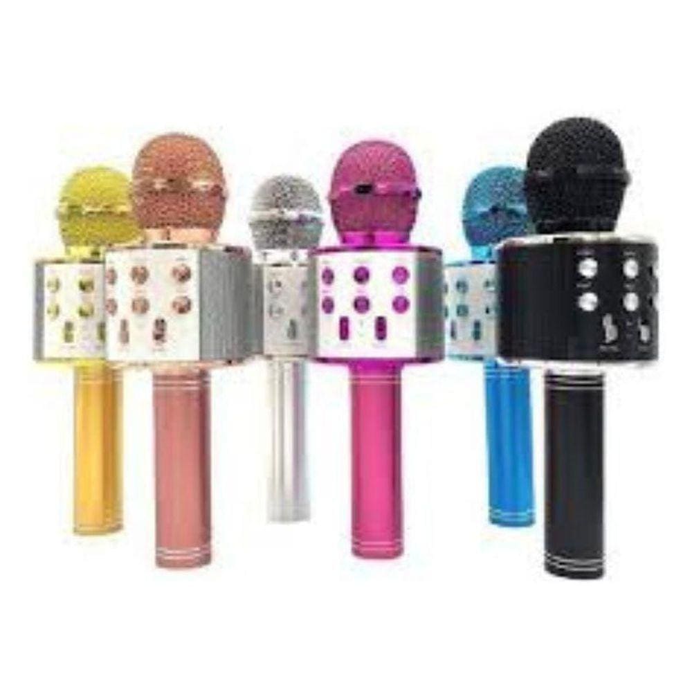 Microfone Karaoke Sem Fio Via Bluetooth