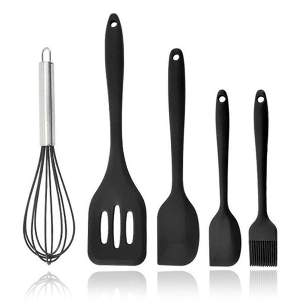 Kit 5 Unidades Utensílios De Cozinha Silicone Com Fue