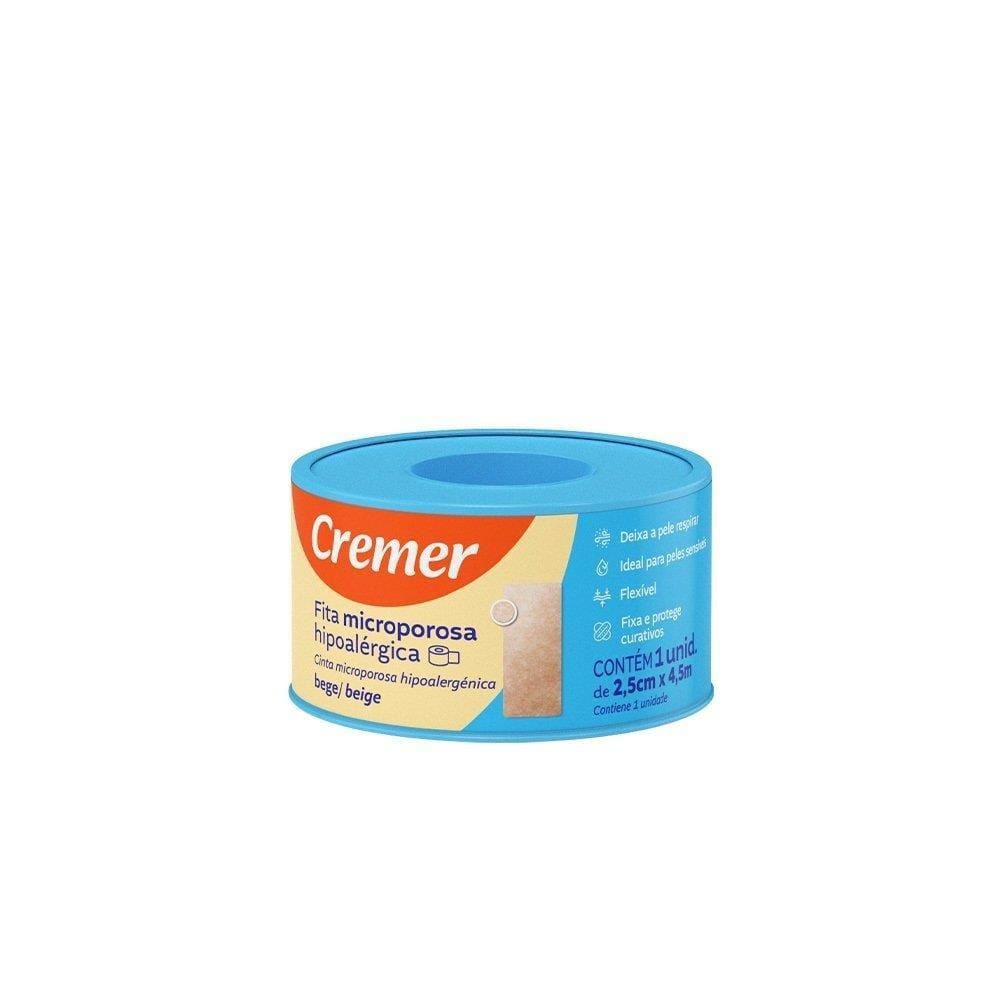 Fita Microporosa Cremer Bege 2,5Cmx4,5M 12X1