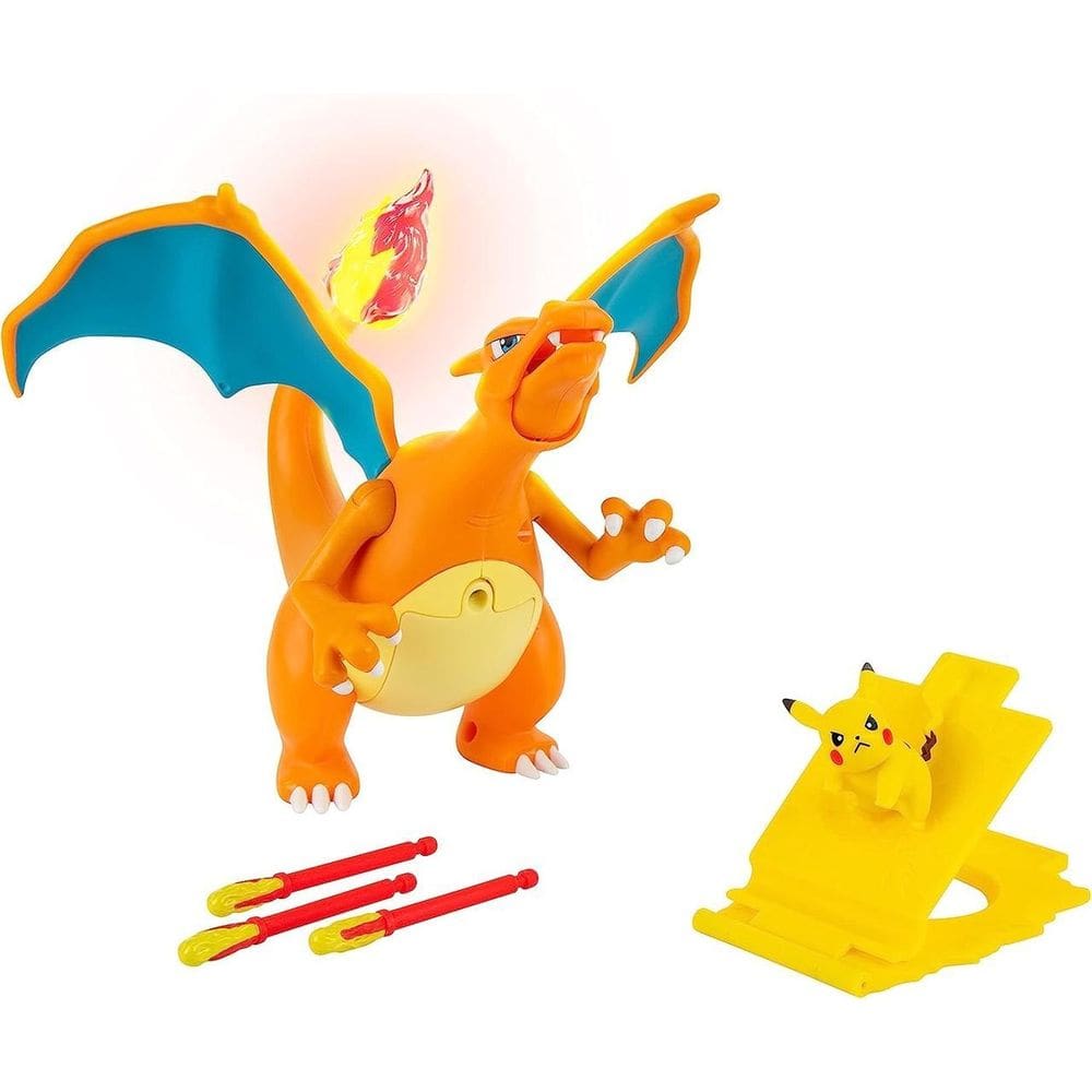 Pokemon Figura Charizard Chama E Voo Com Pikachu - Sunny 3296