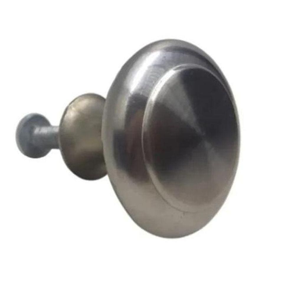 05 Puxador Decorativo Para Moveis Botão Inox Escovado 23Mm