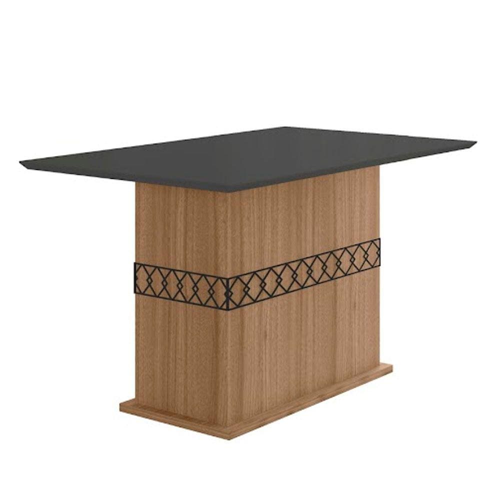 Mesa para Sala de Jantar 136cm Retangular Tampo Chanfrado Agata Poliman