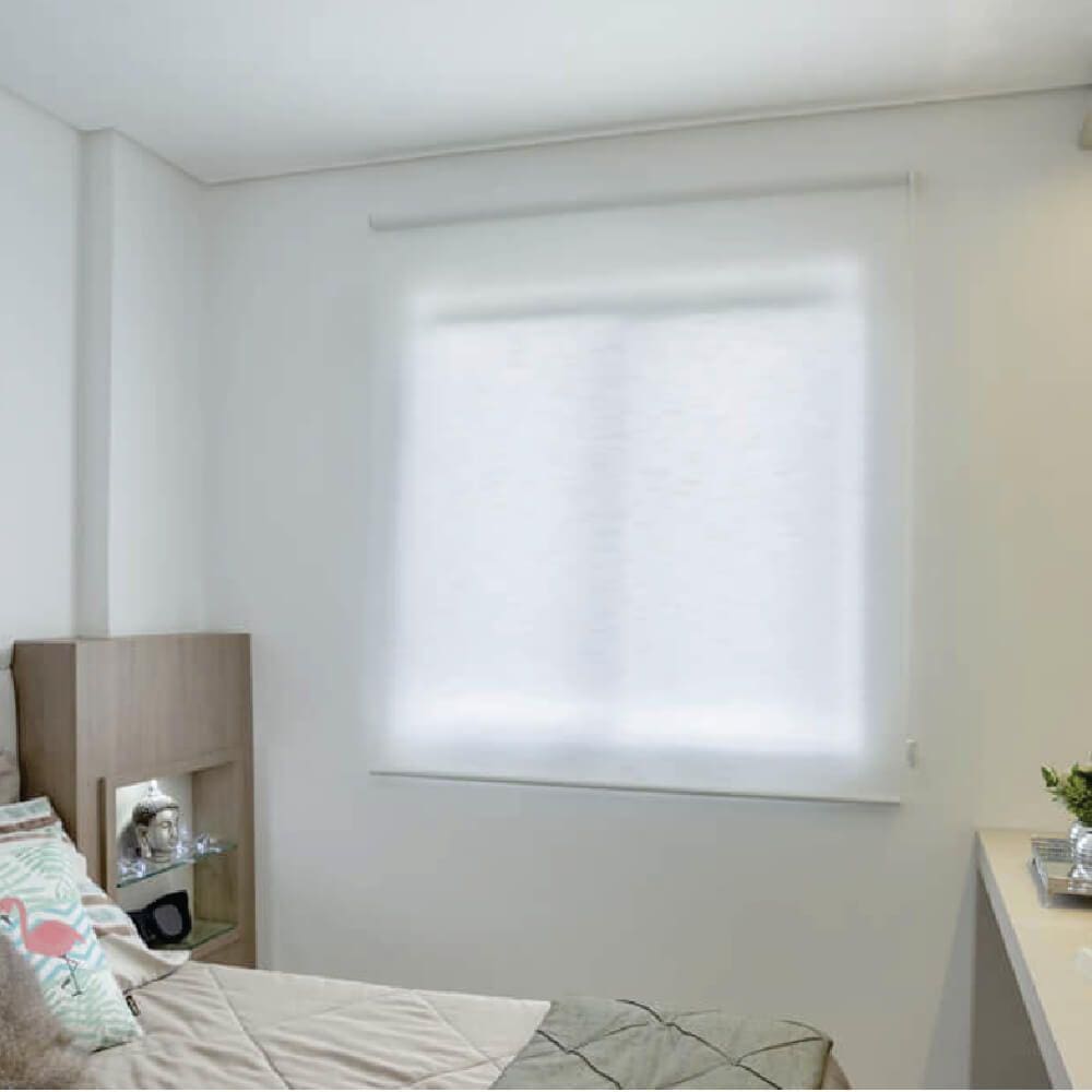 Persiana Rolo Translucido Branco - 1,30m x 1,60m