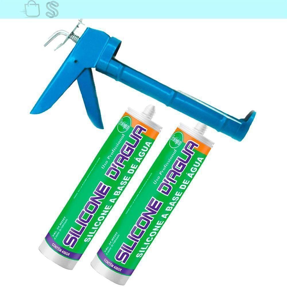 Kit 2 Silicone Marrom Selante Acrílico Base Água E Aplicador