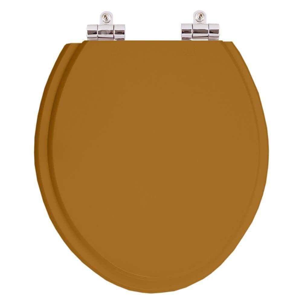 Tampa Vaso Poliéster Com Amortecedor Ocre Para Bacia Fiori
